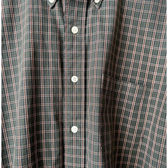 Brooks Brothers Men’s Casual Cotton Button Down Shirt Plaid Army Green Size XXL - Picture 4 of 10